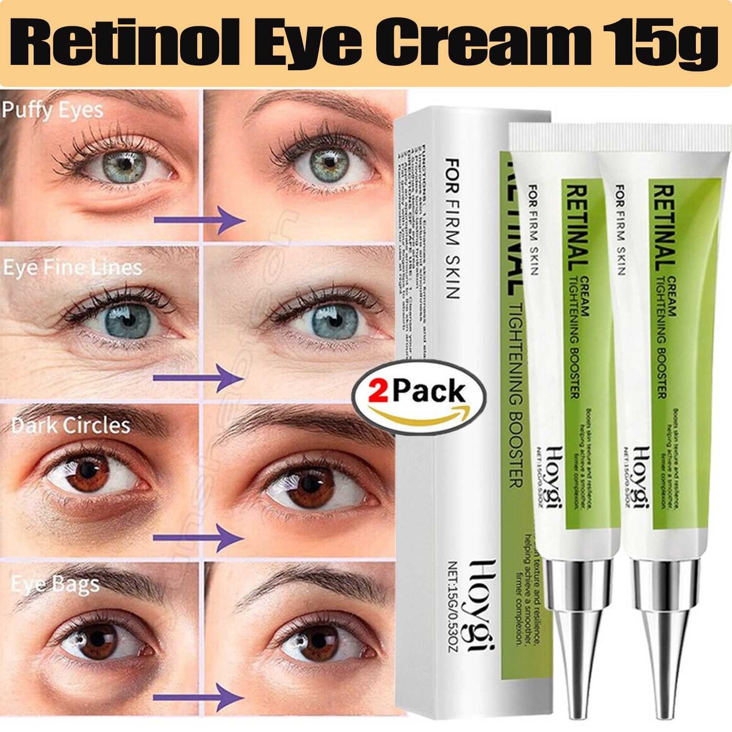 2 Pack Retinol Eye Cream Anti-Aging Eye Cream Eye Serum Lightening Eye wrinkles