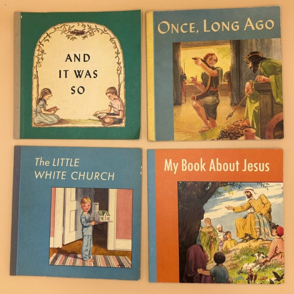 Four Vintage approx. 1949 Children\'s Religious Christian books Westminster Press Four Vintage approx. 1949 Children\'s Religious Christian books Westminster Press
