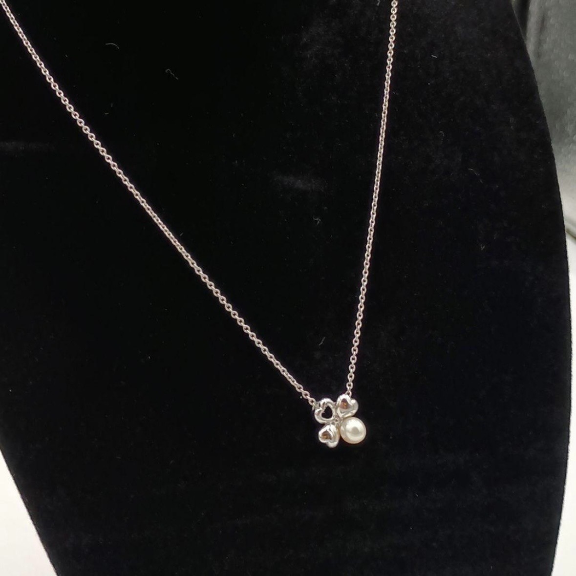 TASAKI Akoya Pearl Pendant Necklace 5.0mm S925 Silver w/Box From JAPAN