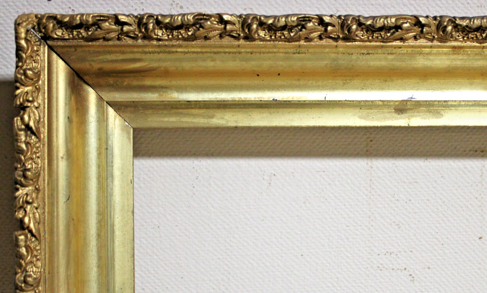 ANTIQUE FITS 10 X 15 BAROQUE ORNATE PICTURE FRAME WOOD LEMON GOLD GILT VICTORIAN