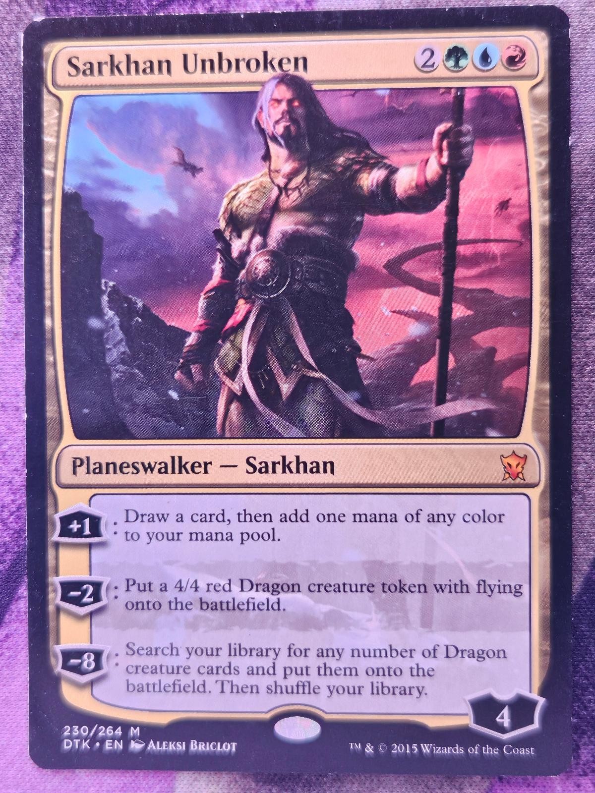 Sarkhan Unbroken 230 Mythic Dragons of Tarkir Magic: The Gathering MP Sarkhan Unbroken 230 Mythic Dragons of Tarkir Magic: The Gathering MP