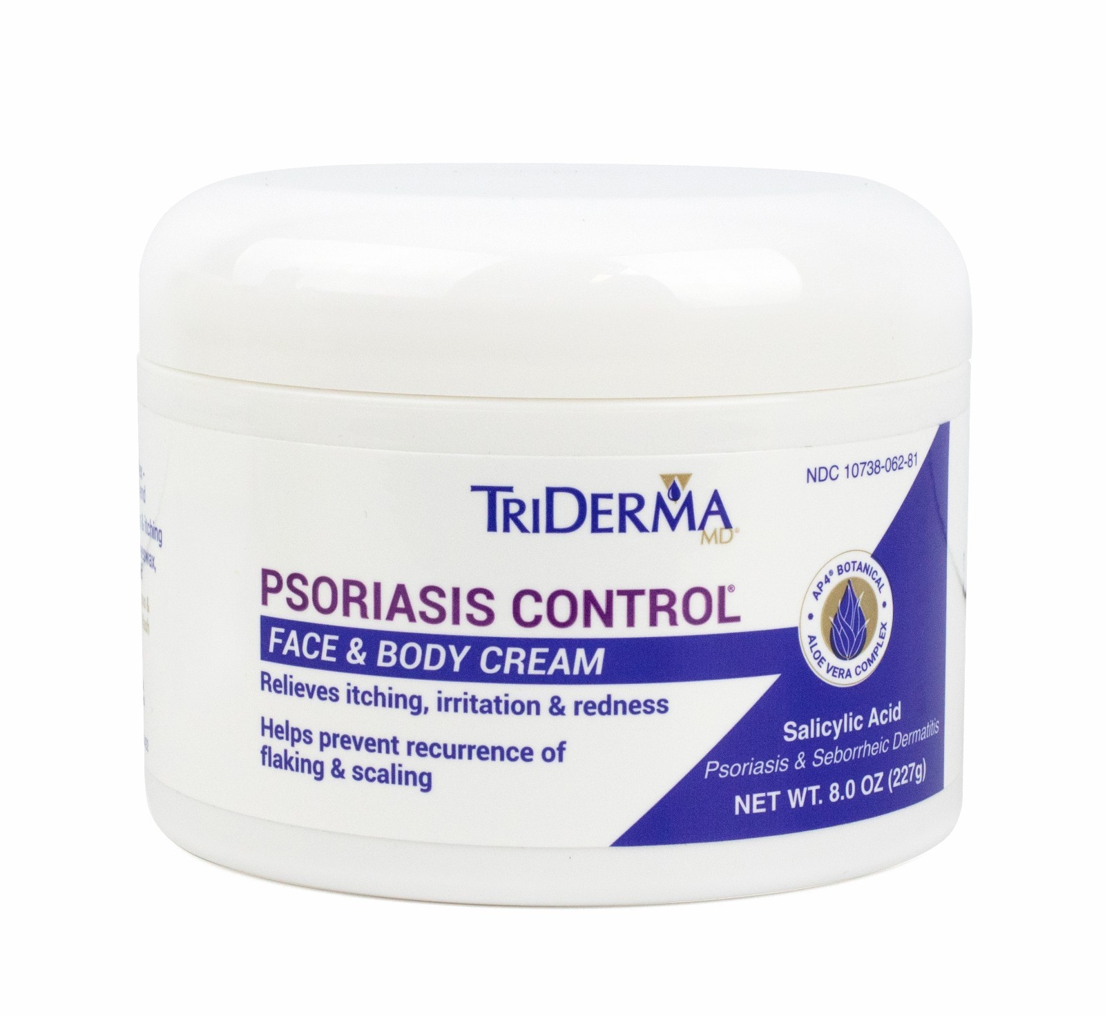 TriDerma Psoriasis Control Cream 8 oz Jar Maximum Relief for Dry Skin