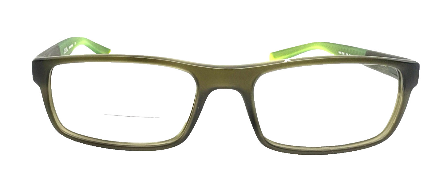 NIKE 7090 320 GREEN BLACK EYEGLASSES 53-17-140 AUTHENTIC FRAME