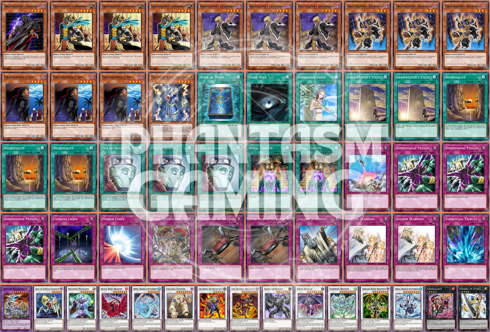 Gravekeepers Deck Arcanite Magician Royal Tribute Necrovalley Yugioh