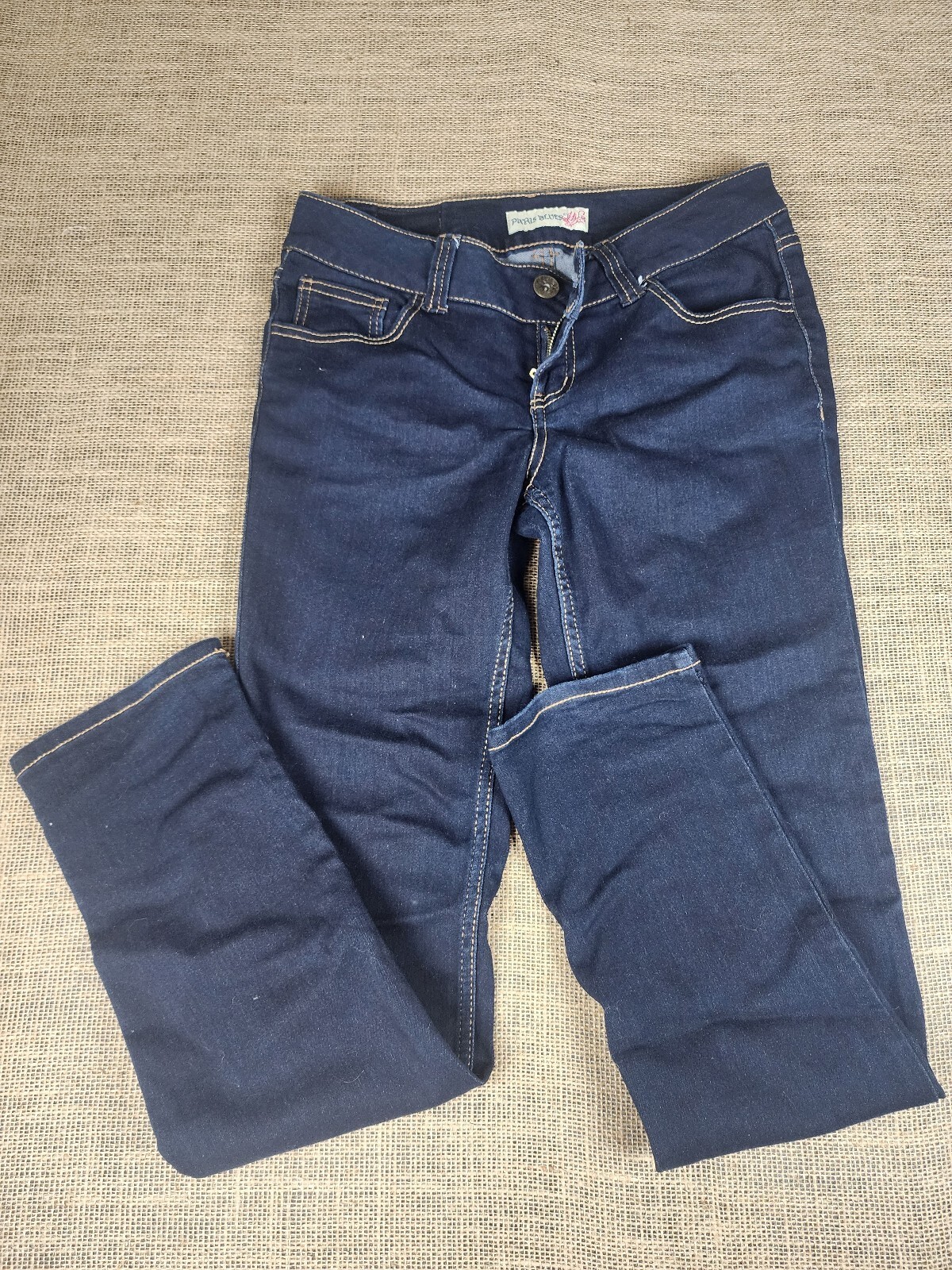 Paris Blues Juniors 11 Dark Wash Low Rise Bootcut Jeans Y2K Stretch Denim