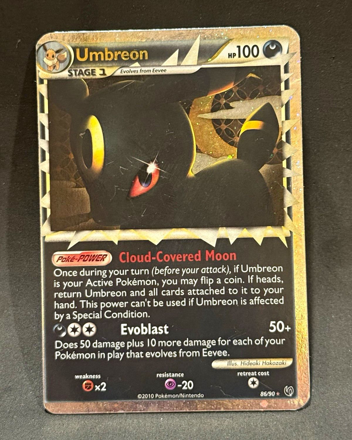 Umbreon PRIME Undaunted Holo 86/90 2010 - DMG/Altered (see description)