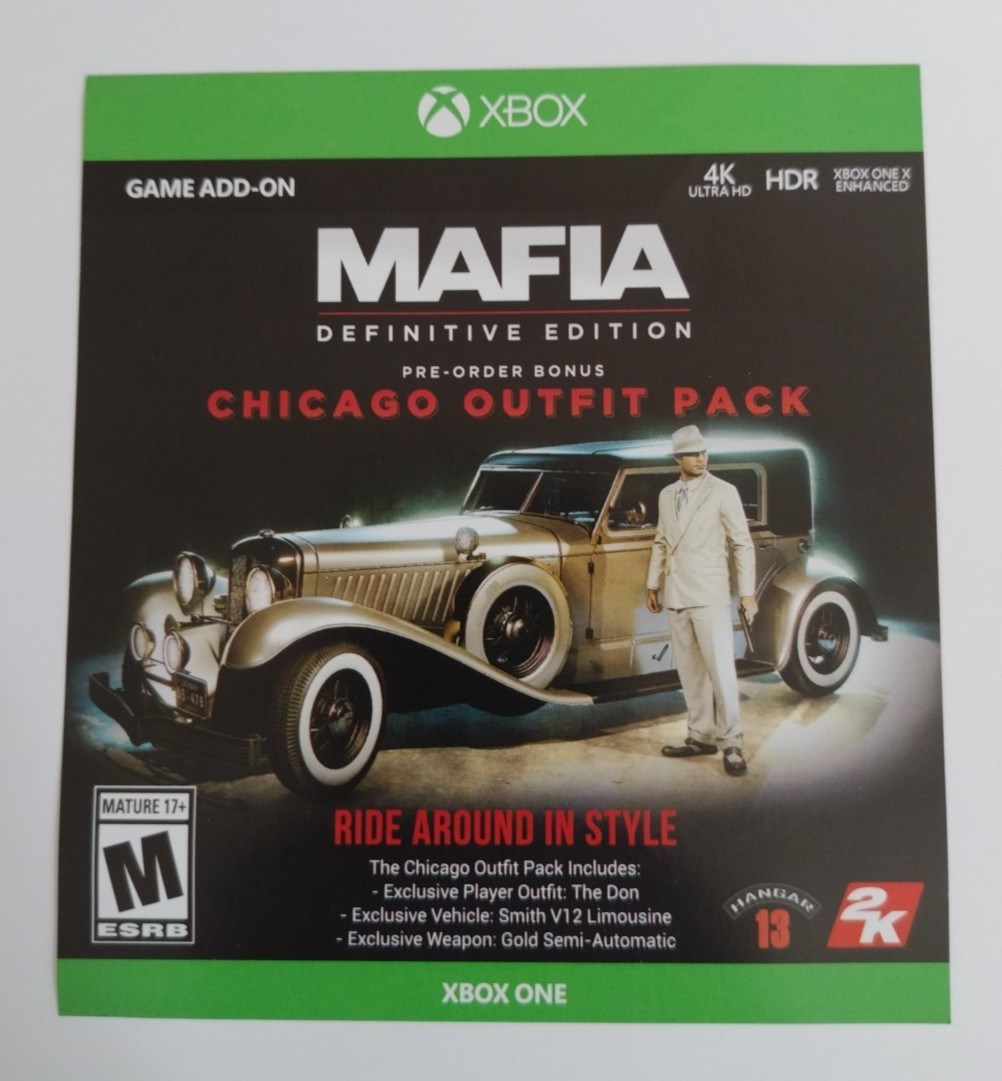 Mafia Definitive Edition Preorder Bonus Xbox - Exclusive Chicago Outfit Pack