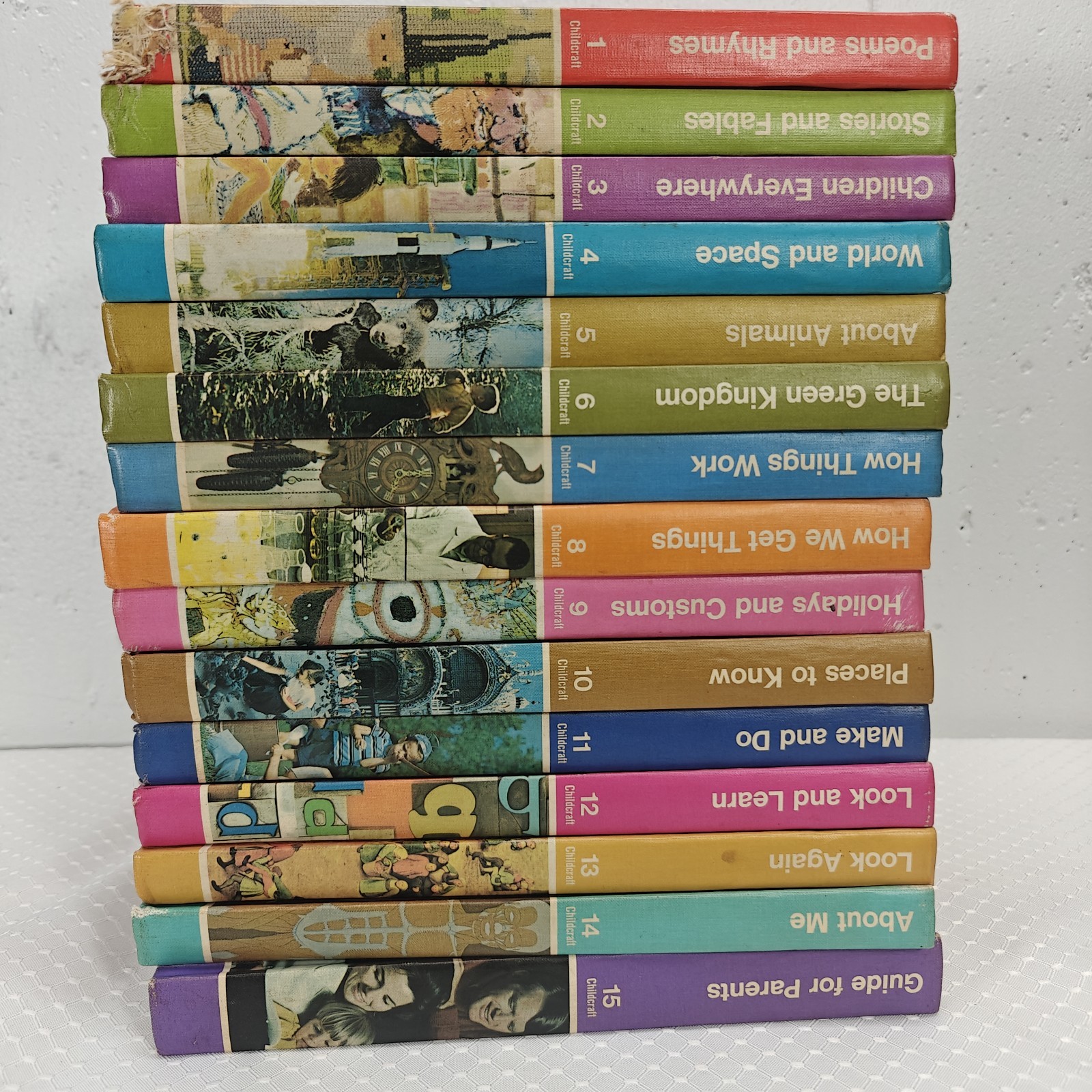 VTG 1975 CHILDCRAFT How & Why Books Complete Set 1-15 Homeschool Hardcover