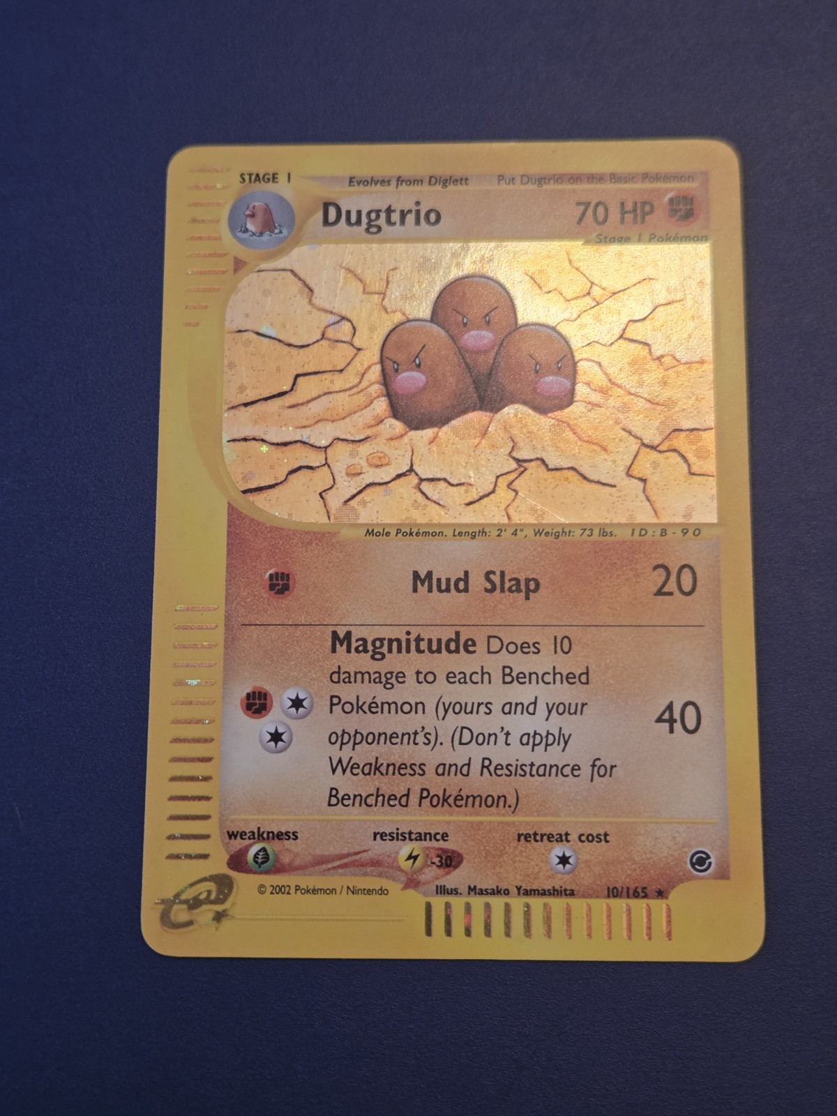 The Pokémon Company Pokemon TCG Expedition Dugtrio 10/165 Holo Rare 2002 LP The Pokémon Company Pokemon TCG Expedition Dugtrio 10/165 Holo Rare 2002 LP