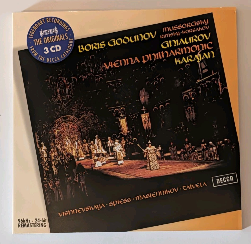 Boris Godounov Mussorgsky Karajan Vienna Philharmonic Decca 3 CD Opera Set
