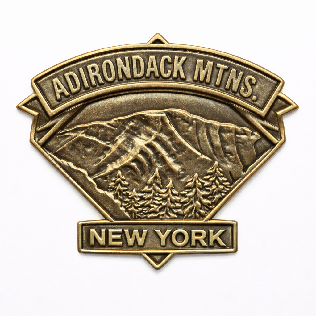 Adirondack Mountains Walking Staff Medallion