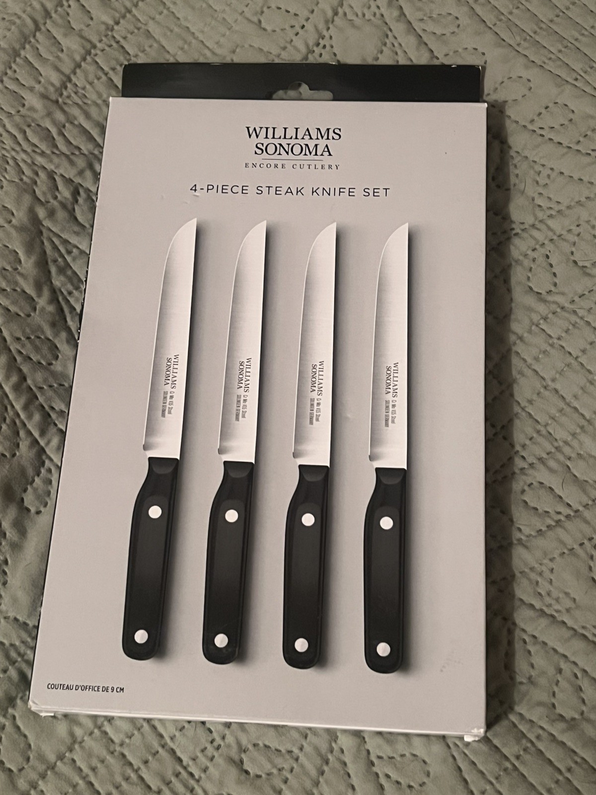Williams Sonoma Elite 4 Piece Steak knife set 4 knives cutlery 5\ Williams Sonoma Elite 4 Piece Steak knife set 4 knives cutlery 5\