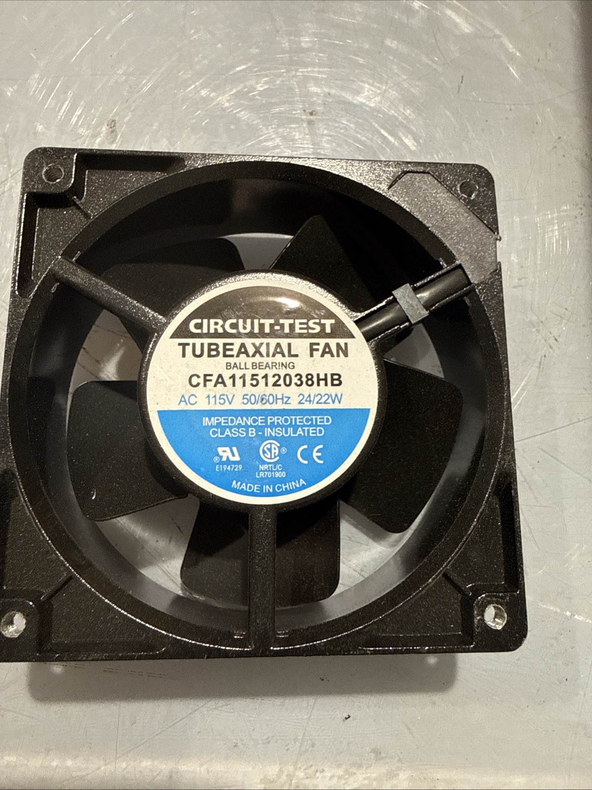 NEW OPENED BOX* CIRCUIT-TEST TUBEAXIAL FAN  CFA11512038HB