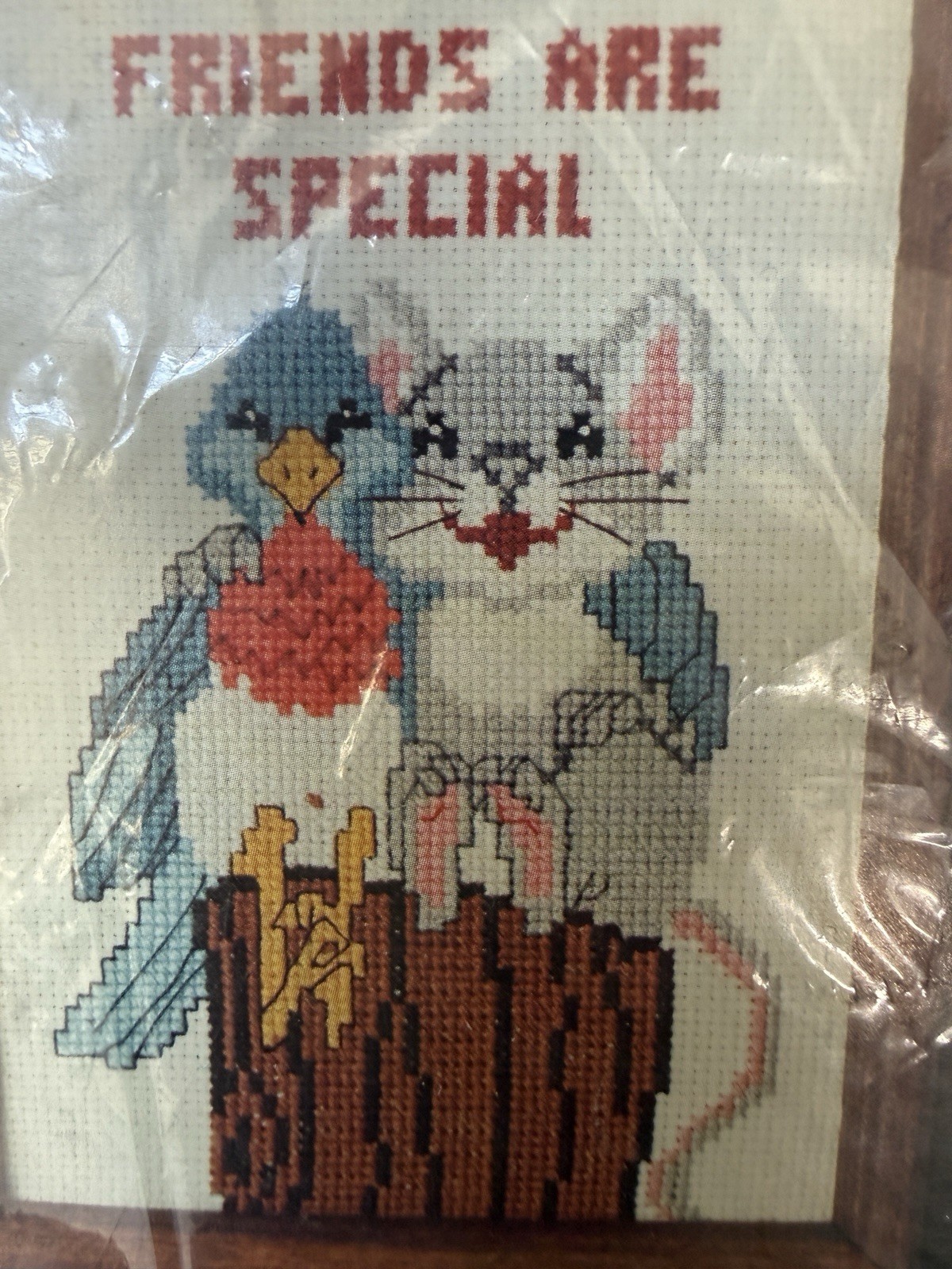 Vintage 1982 Dimensions 3519 Friends Are Special Counted Cross Stitch Kit Sealed