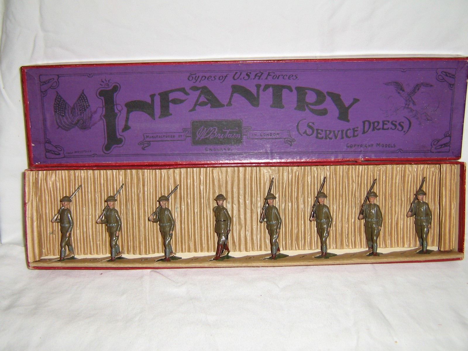 VTG BRITAINS USA INFANTRY  FROM SET# 1918 BOXED