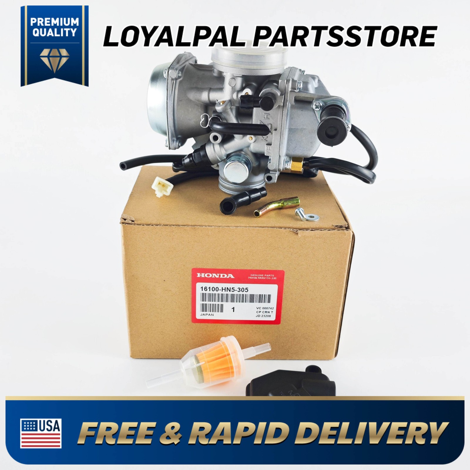 OEM ATV Carburetor Assembly 16100-HN5-M41 For Honda TRX350 Rancher 00-03 KEIHIN