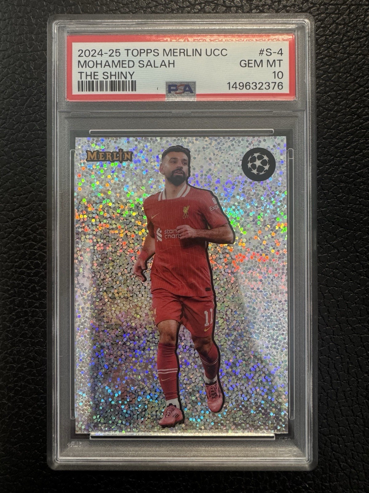 2024-25 Topps Merlin UCC - The Shiny Mohamed Salah #S-4 - PSA 10