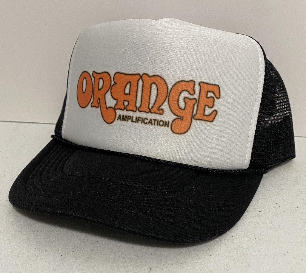 Vintage Orange Amplifiers Trucker Hat snapback Black Rocker Cap Music Hat Vintage Orange Amplifiers Trucker Hat snapback Black Rocker Cap Music Hat