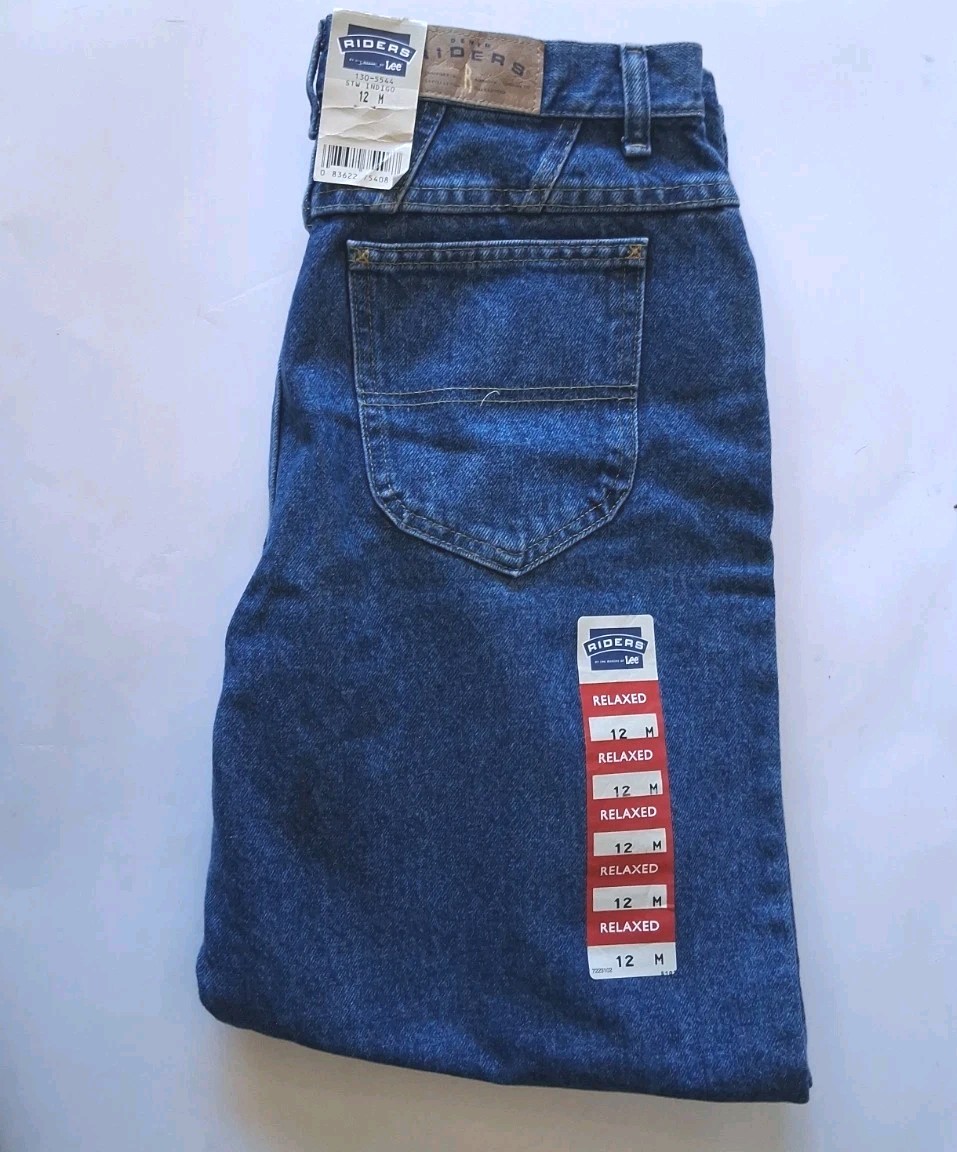 Riders By Lee Denim Jeans Womens 12 M Indigo Stone Washed NWT Made In Mexico Riders By Lee Denim Jeans Womens 12 M Indigo Stone Washed NWT Made In Mexico