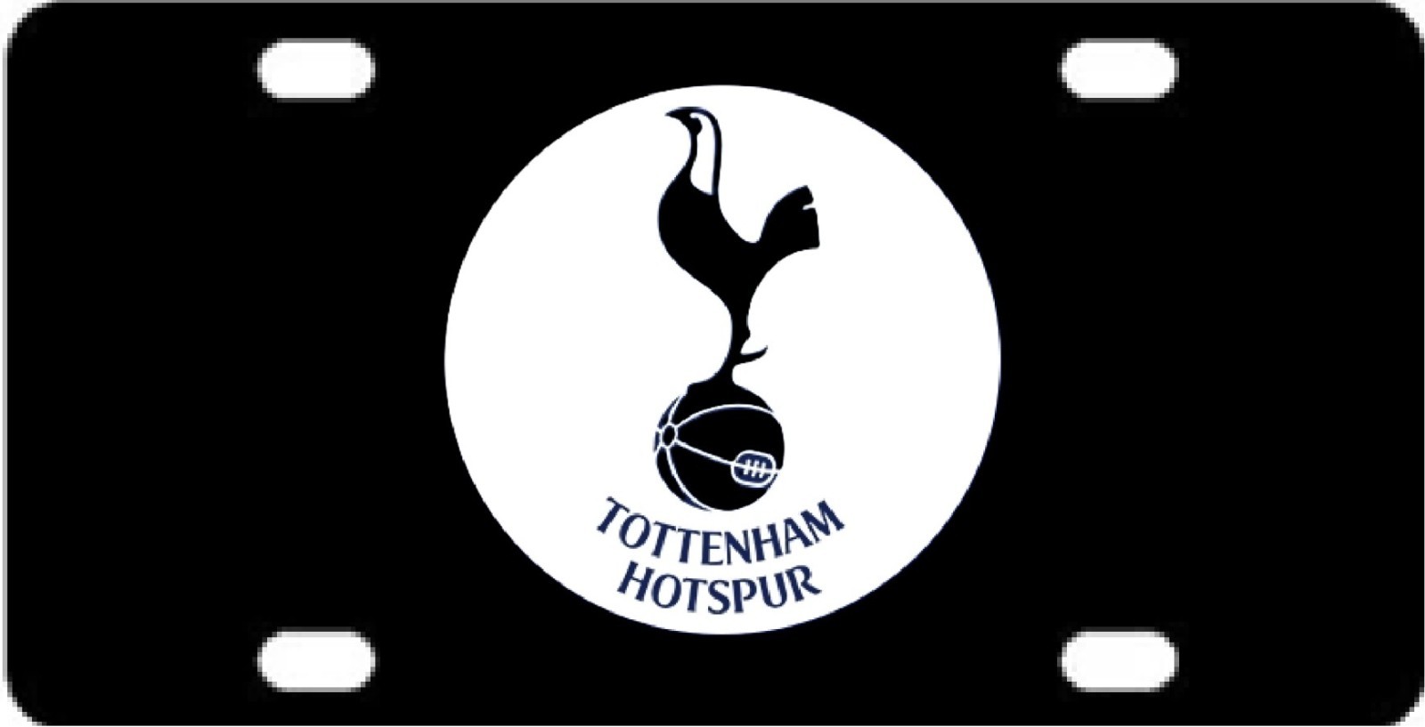 Aluminum License Plate TAG  6\'\' x 12\'\' with Vinyl Logo FOR Tottenham Hotspur
