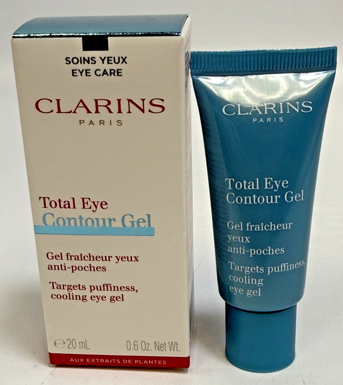 CLARINS Total Eye Contour Gel | Cooling Eye Gel - 20mL/ 0.6oz NEW SEALED IN BOX CLARINS Total Eye Contour Gel | Cooling Eye Gel - 20mL/ 0.6oz NEW SEALED IN BOX