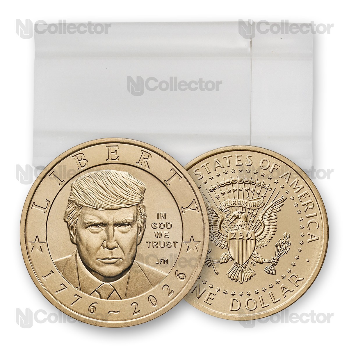 2026 Donald J. Trump Golden Dollar Roll of 20 2026 Donald J. Trump Golden Dollar Roll of 20