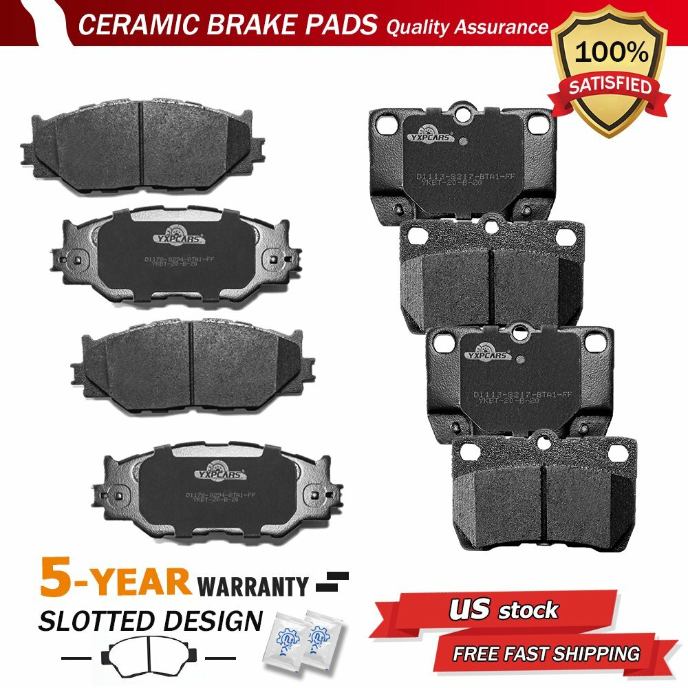 Front & Rear Disc Ceramic Brake Pads for 2006 - 2013 LEXUS IS250