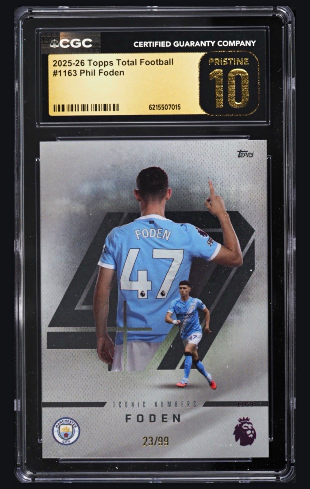 Topps TF 2025-26 Phil Foden Man City #1163 Iconic /99 CGC 10 ENGLAND 