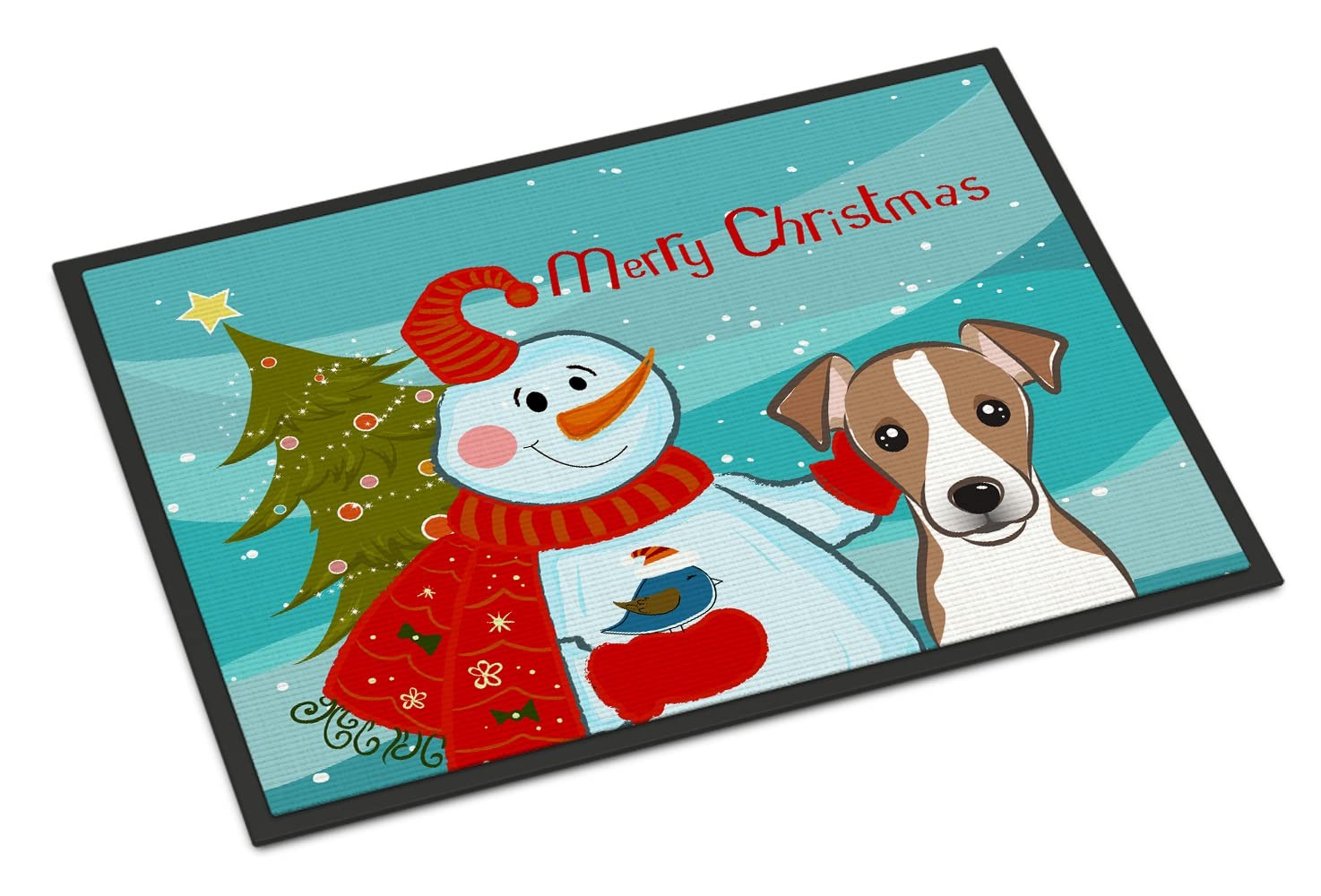 Caroline\'s Treasures BB1880JMAT Snowman with Jack Russell Terrier Doormat 24x36