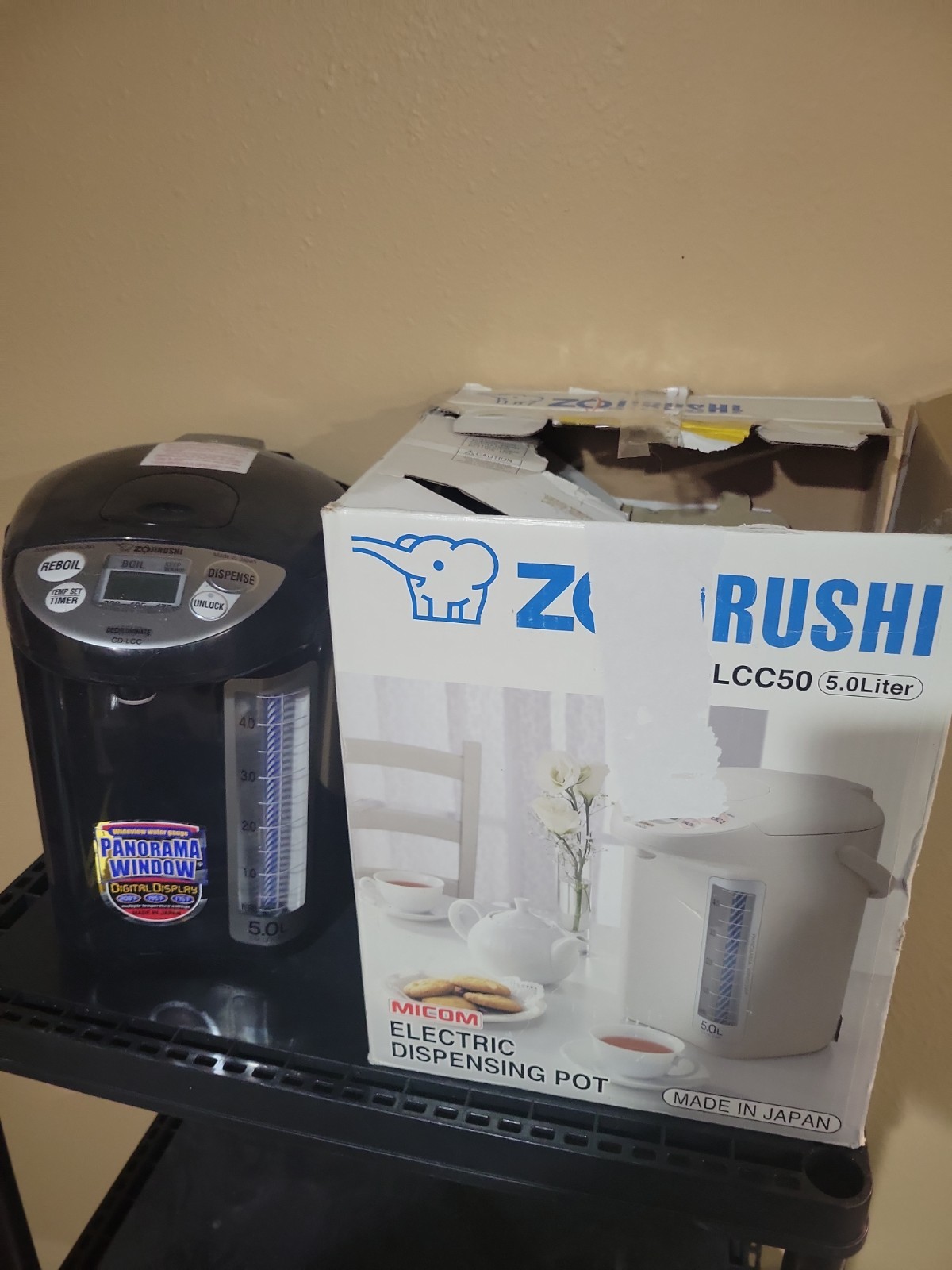 ZOJIRUSHI 5.0 L  Hot Water Dispensing  Pot Boiler Black CD-LCC w/ Power Cord