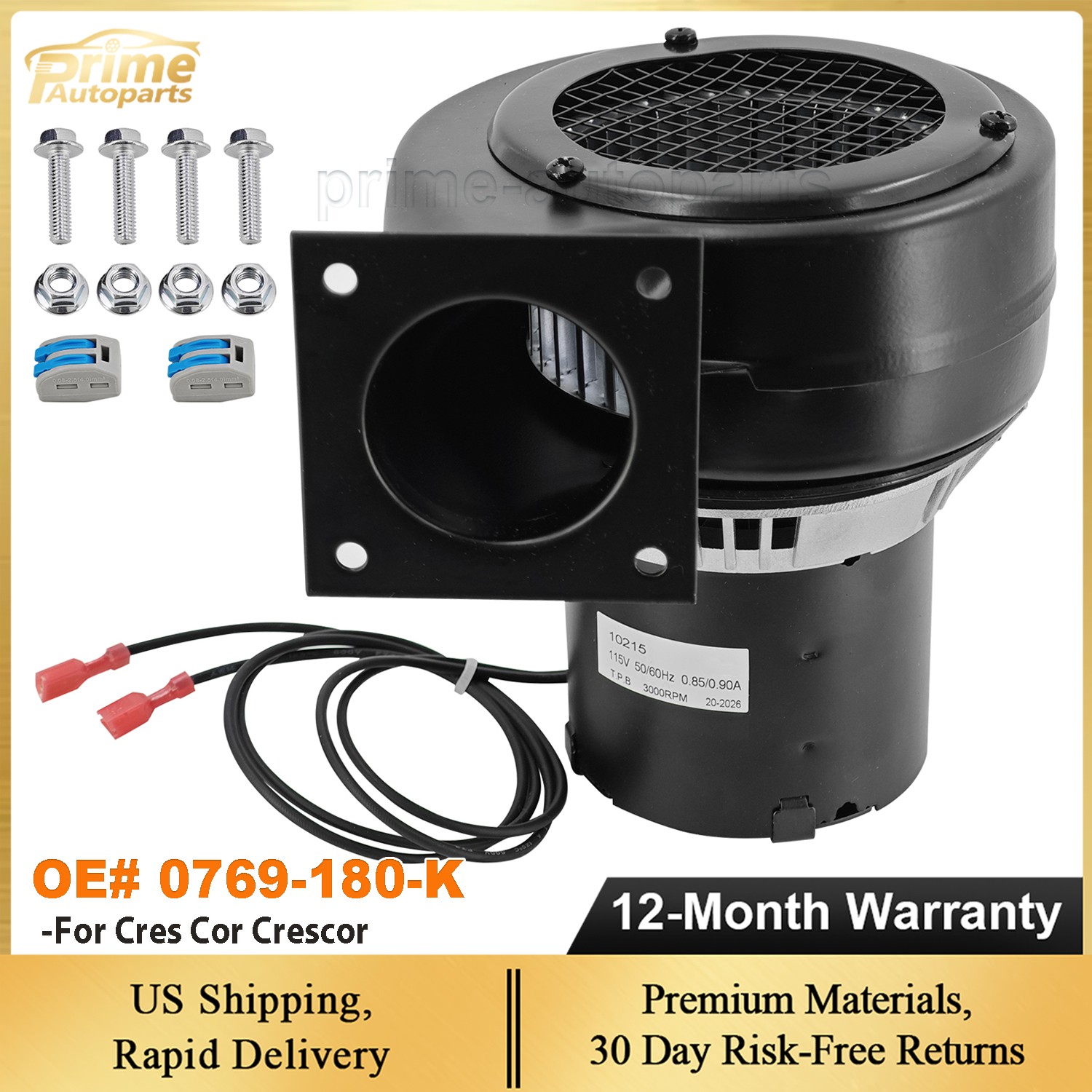 0769-180-K Blower Replace For Cres Cor Crescor 115V 1/50HP 50/60Hz 0769180KLC 0769-180-K Blower Replace For Cres Cor Crescor 115V 1/50HP 50/60Hz 0769180KLC