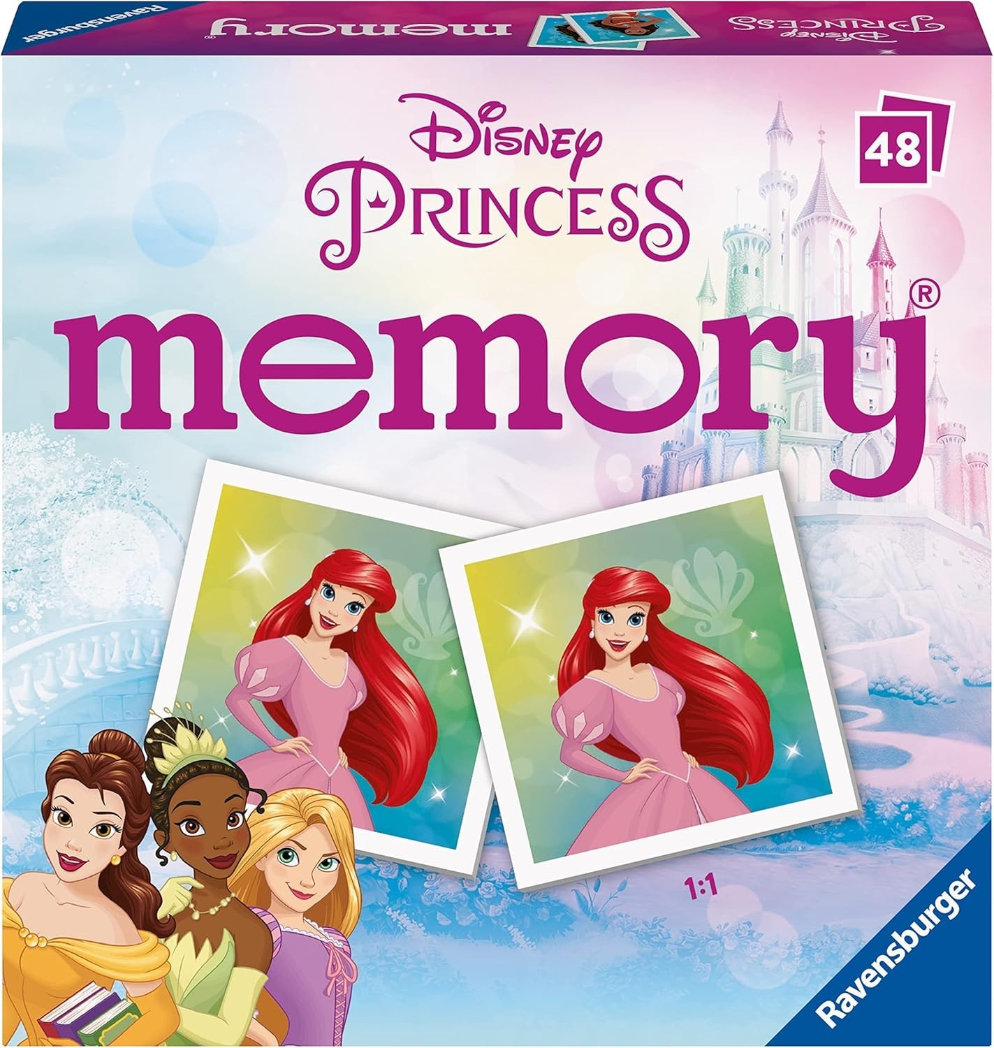 Ravensburger Disney Princess Mini Memory Game - Matching Picture Snap Pairs for