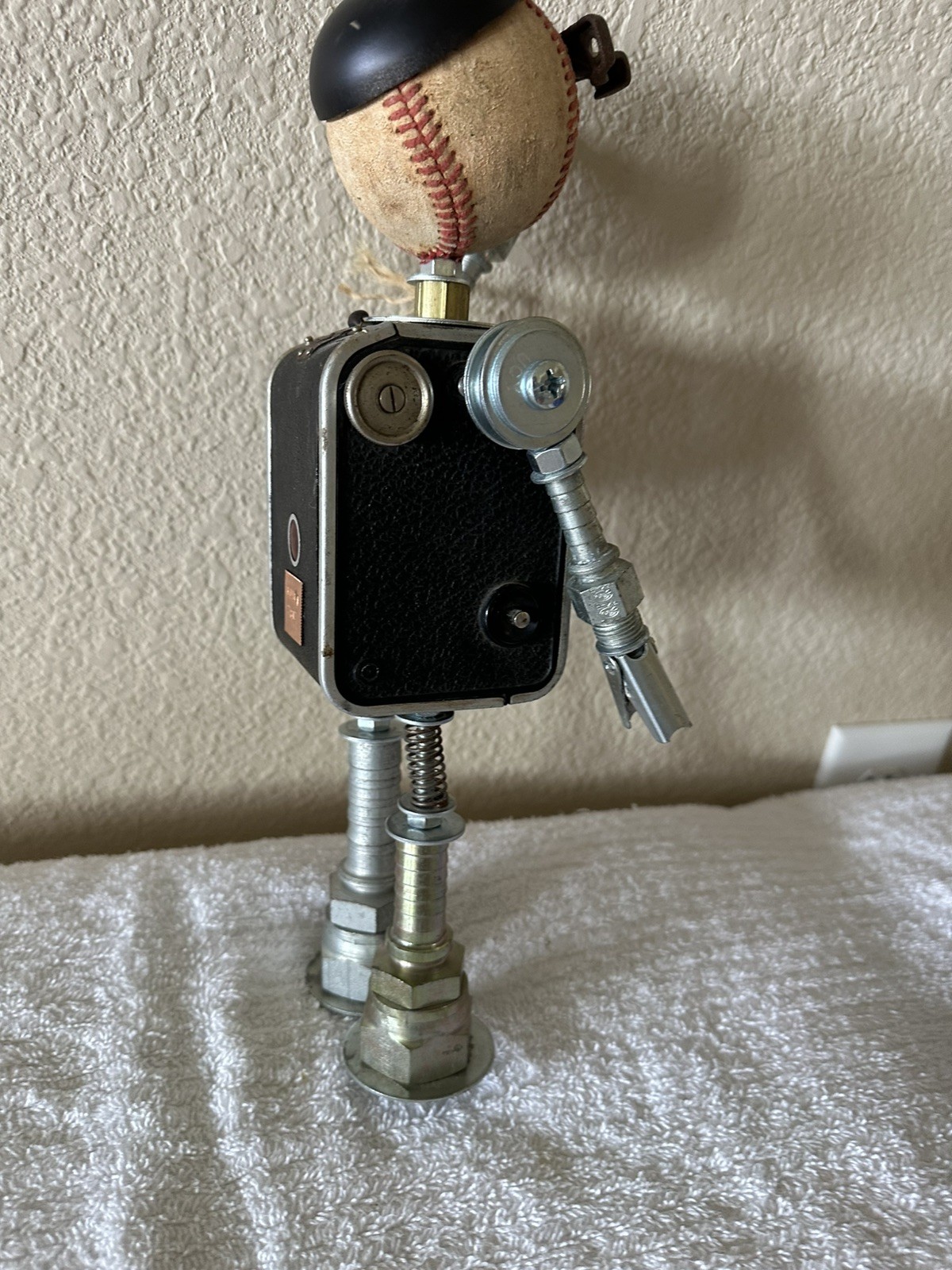 “Fastball Eddie” FOBOT (Found Objects Robot Sculpture)
