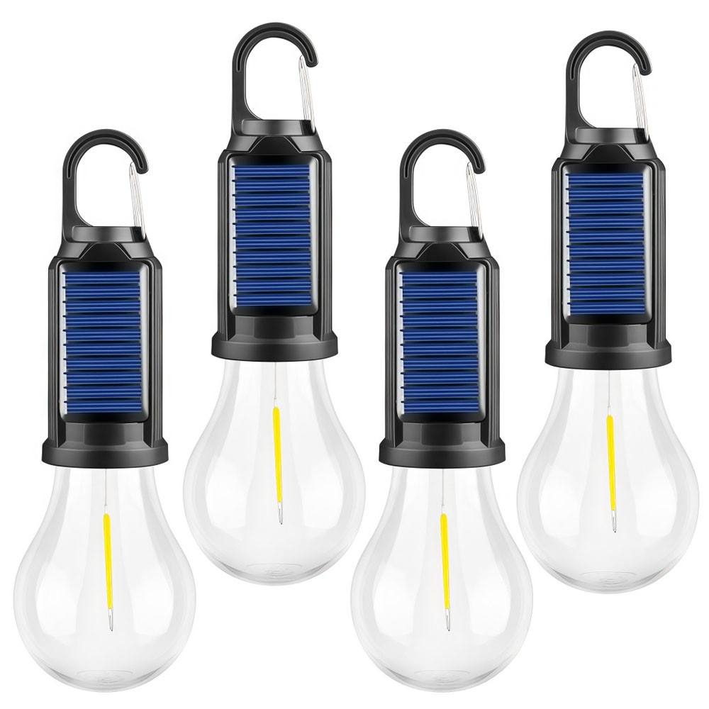 4-12PACK Solar Hanging Camping Lights Outdoor Garden Waterproof LED Tent Lamps 4-12PACK Solar Hanging Camping Lights Outdoor Garden Waterproof LED Tent Lamps