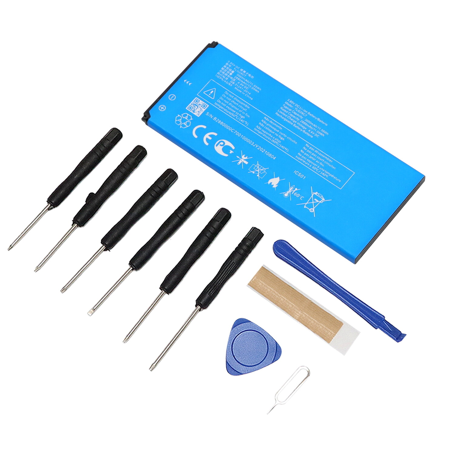 For TRACFONE TCL A3 A509DL Replacement TLI028C7 TLI028C1 Battery 3000mAh Tool