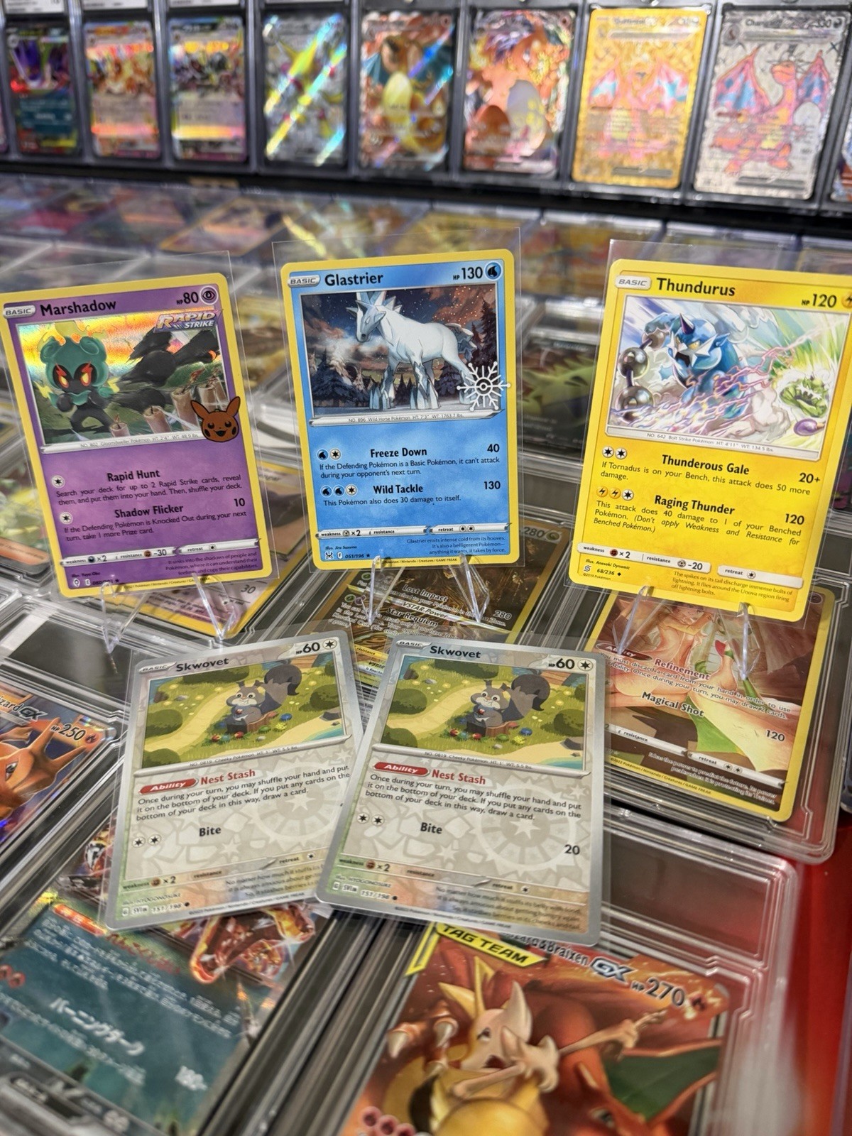 Marshadow Rapid Strike, Glastrier, Thundurus, 2x Skwovet Eng (5) Marshadow Rapid Strike, Glastrier, Thundurus, 2x Skwovet Eng (5)