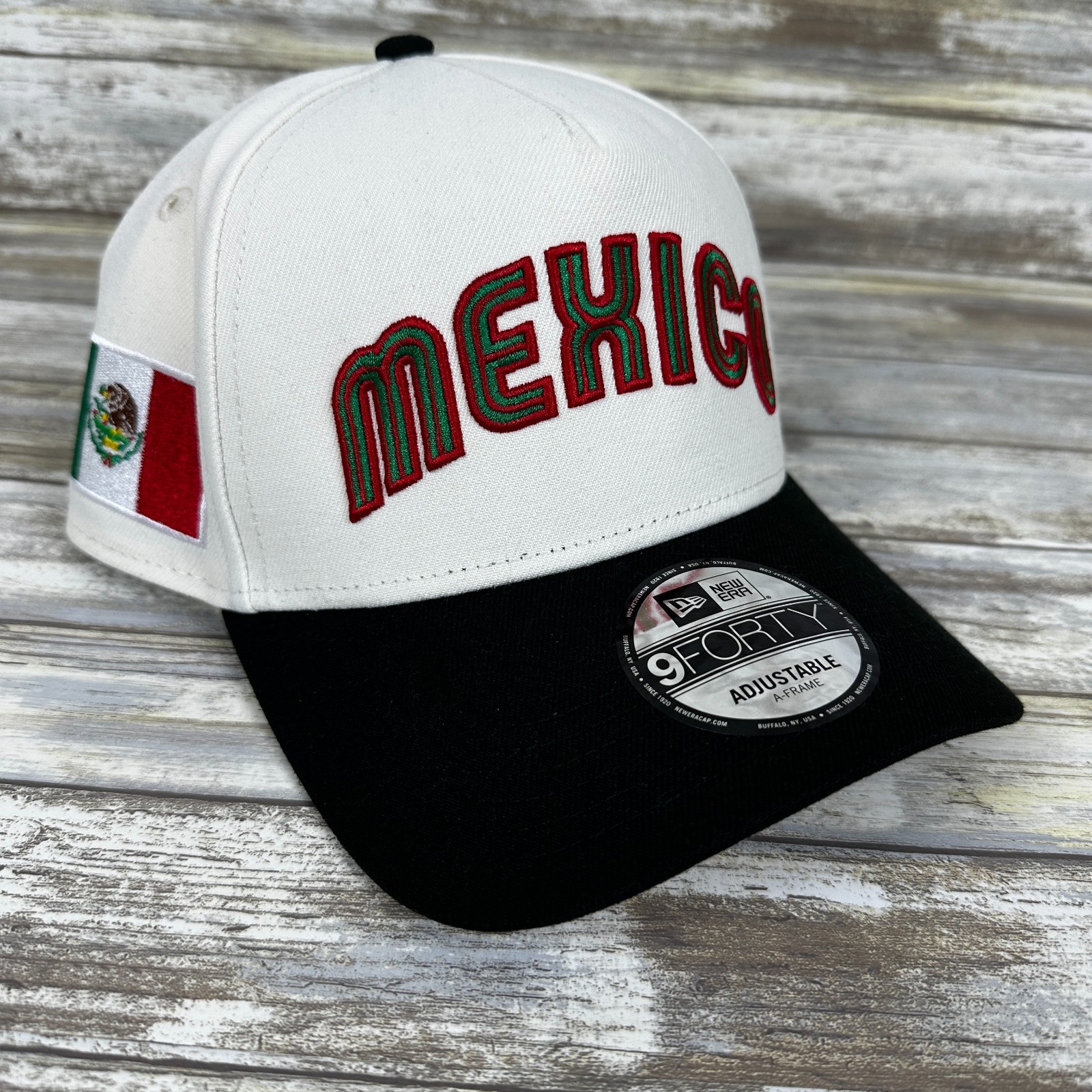 Mexico A-Frame Snapback Hat Cap New Era Exclusive 9FORTY Flag Side Patch NEW Mexico A-Frame Snapback Hat Cap New Era Exclusive 9FORTY Flag Side Patch NEW
