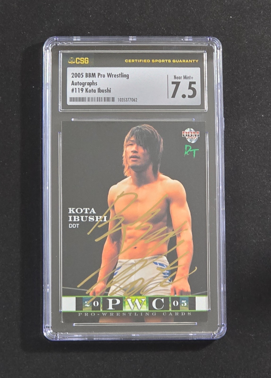 Kota Ibushi 2005 BBM Pro Wrestling Cards Autographs #119 CSG 7.5 Auto Grade 10