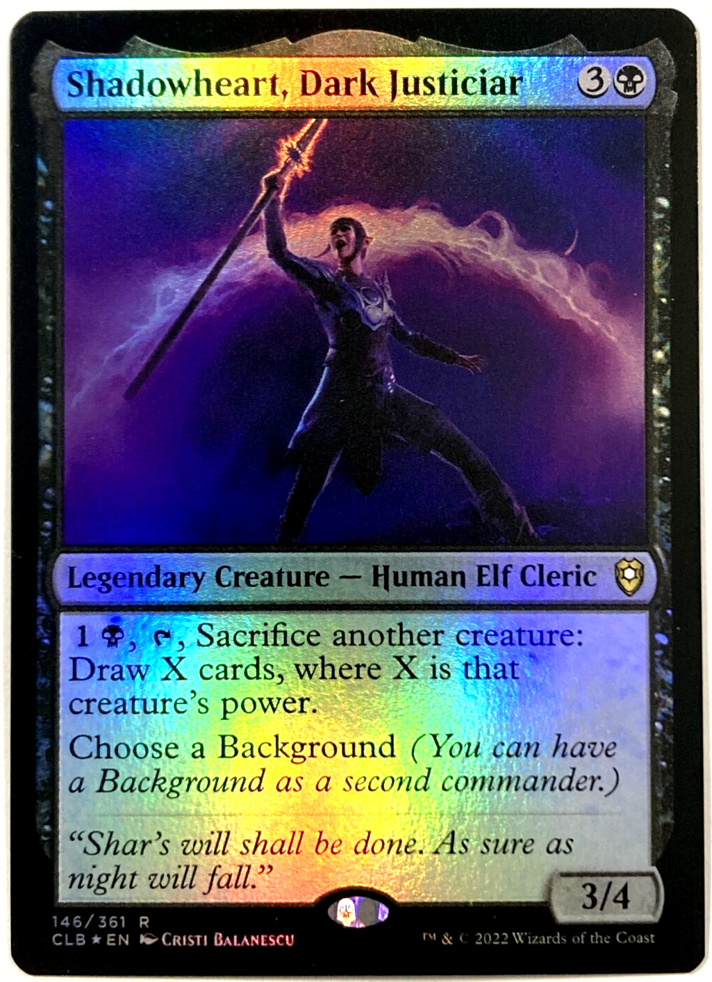 MTG Shadowheart, Dark Justiciar *FOIL* Battle for Baldur\'s Gate 146 LP