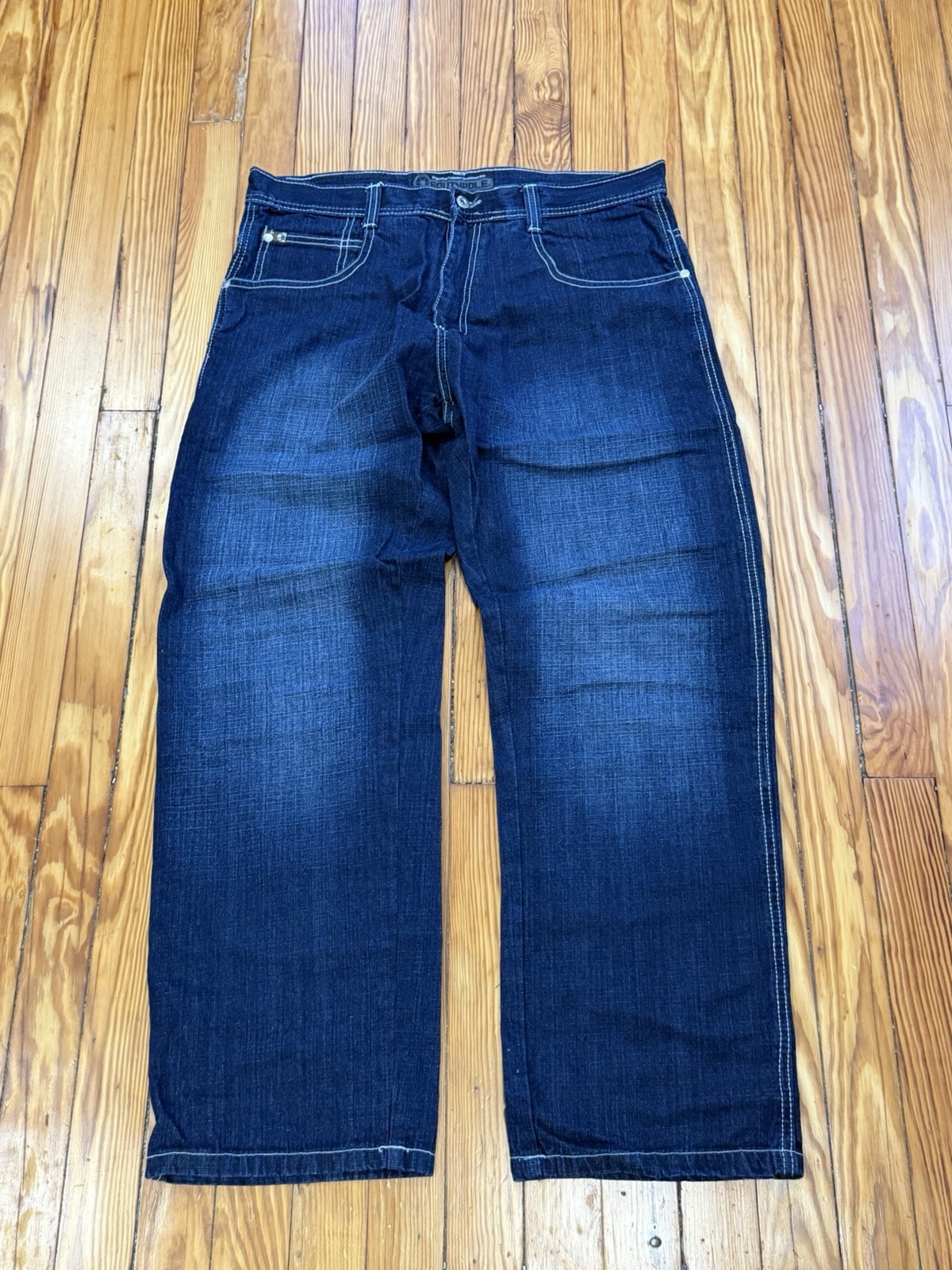 Vintage Southpole 4180 Baggy Jeans Mens 38x32 Skater Y2K Grunge Contrast Stitch