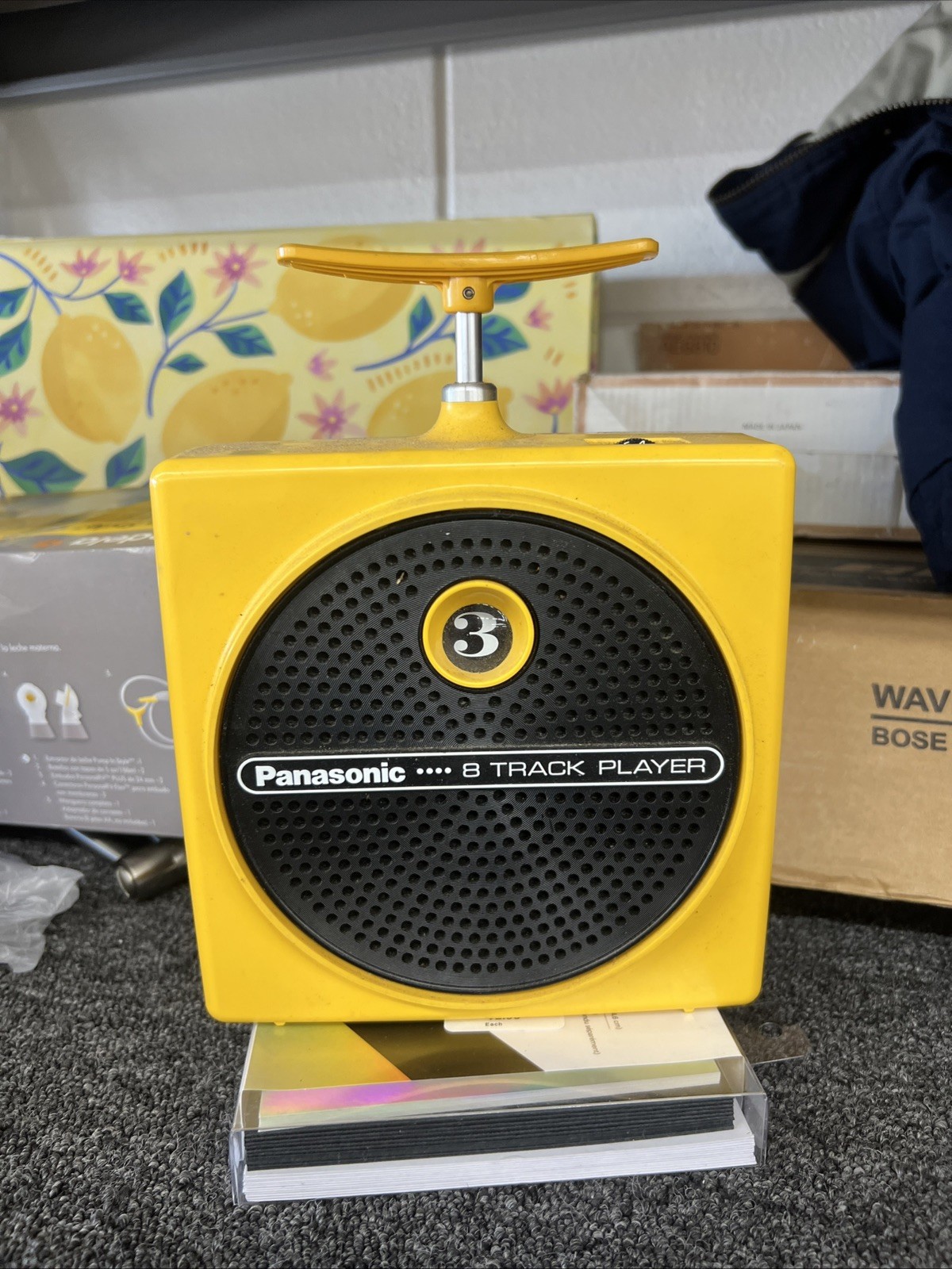 Panasonic RQ-830S YELLOW TNT Dynamite Plunger Portable 8-Track Player.  