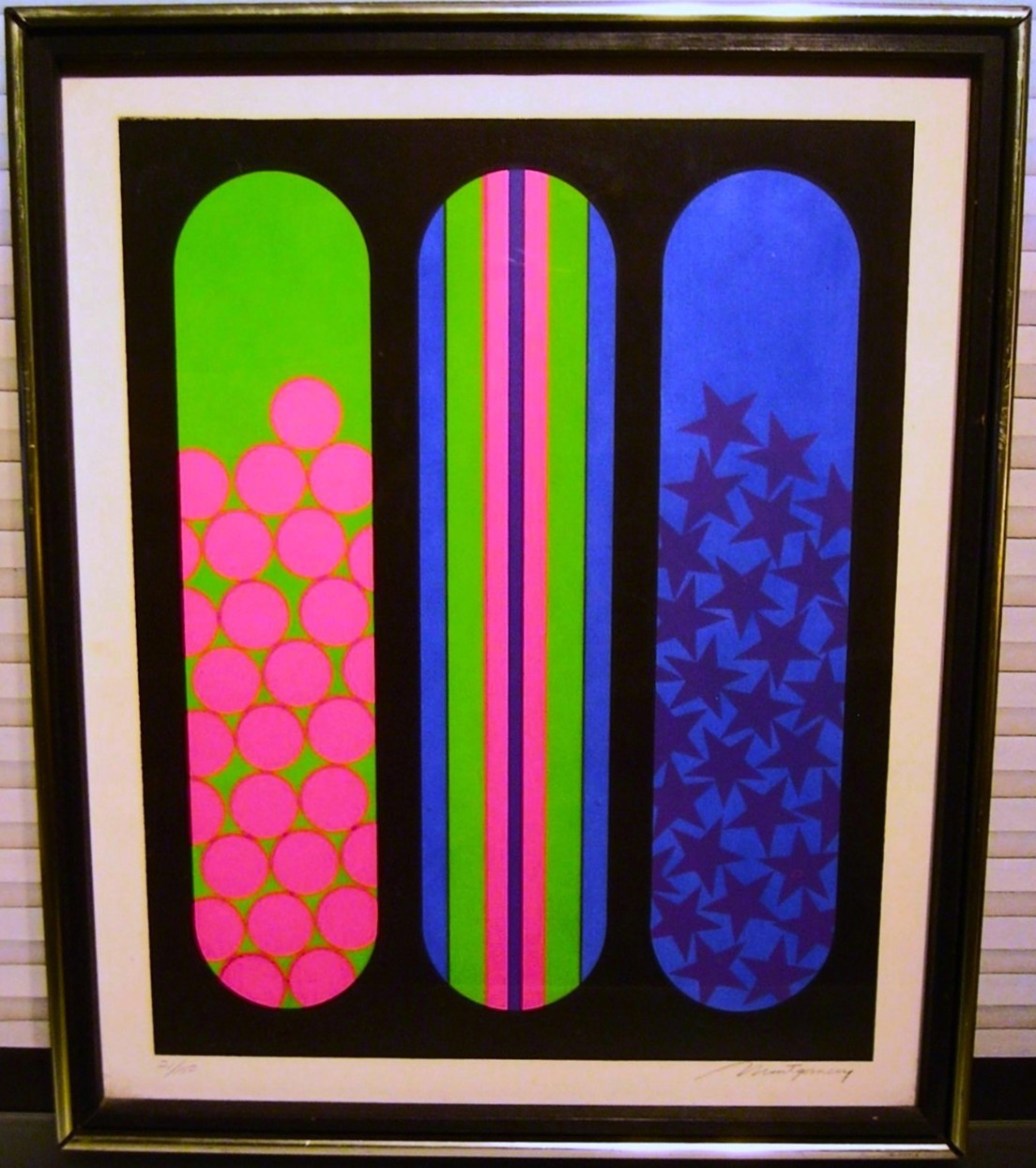 MCM Abstract Pop Art Print Limited Ed Signed Montgomery