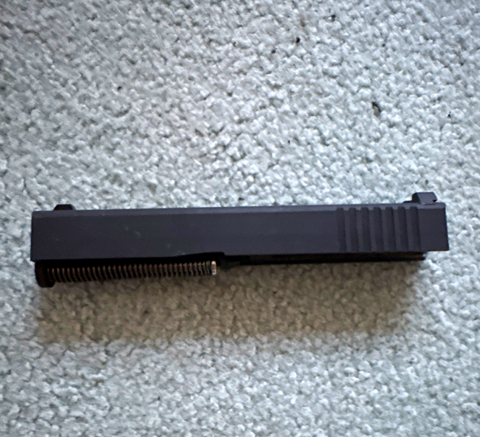 GLOCK 19 9mm complete upper slide with fluted barrel and GLOW sights