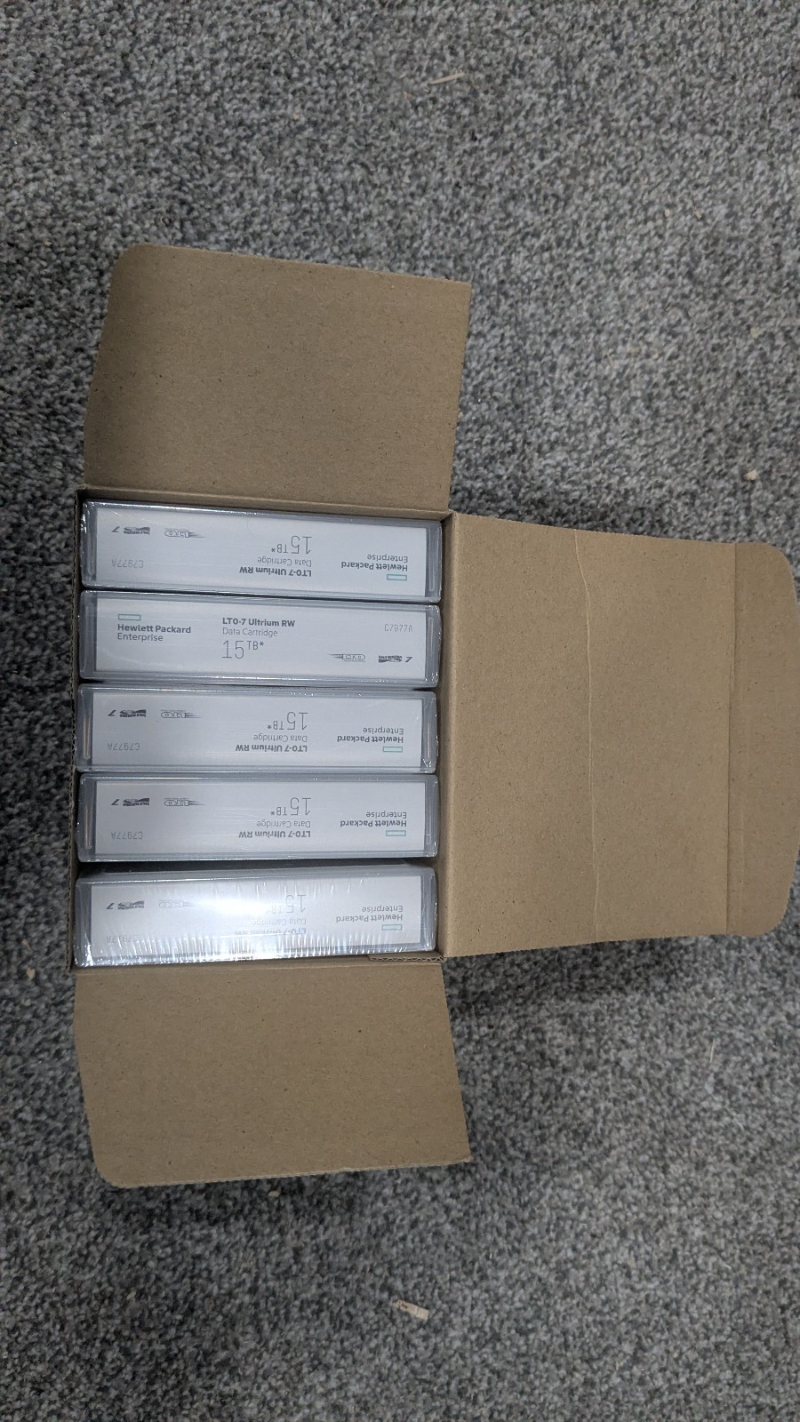 HPE LTO-7 Ultrium C7977A 5 pack factory sealed