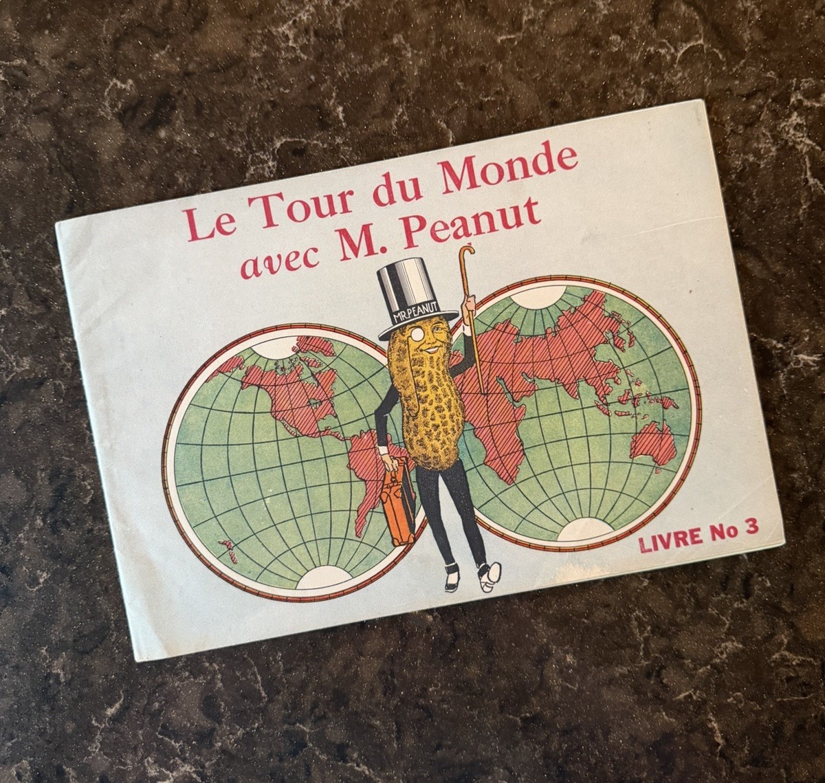 Vintage 1929 Planters Mr. Peanut French Canadian Le Tour du Monde Activity Book