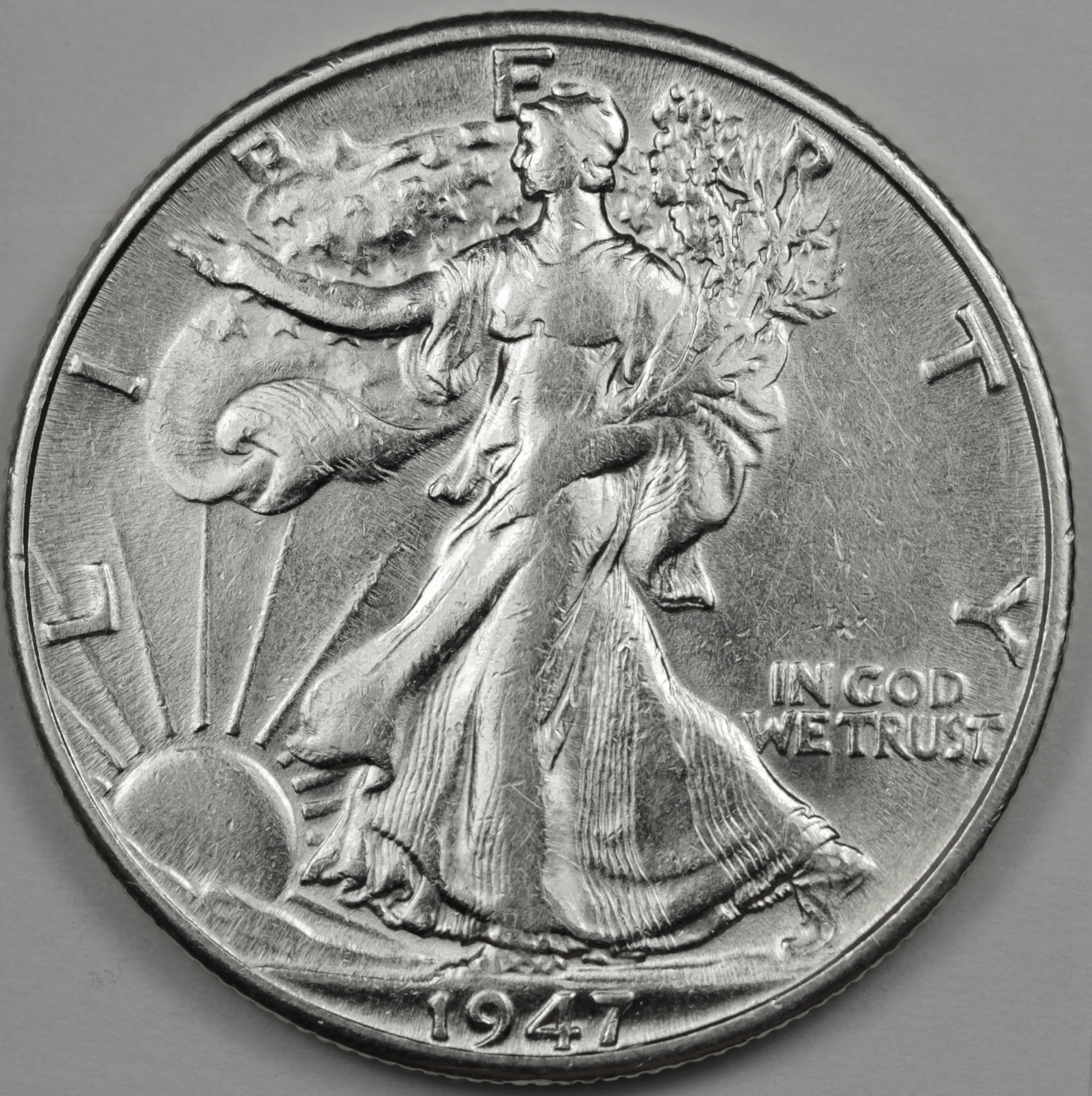 1947-D Walking Liberty Half Dollar Silver About Uncirculated Inventory A