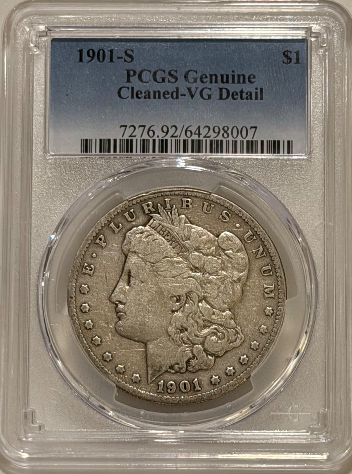 1901 S Morgan Silver Dollar PCGS VG Details Tough Date Morgan