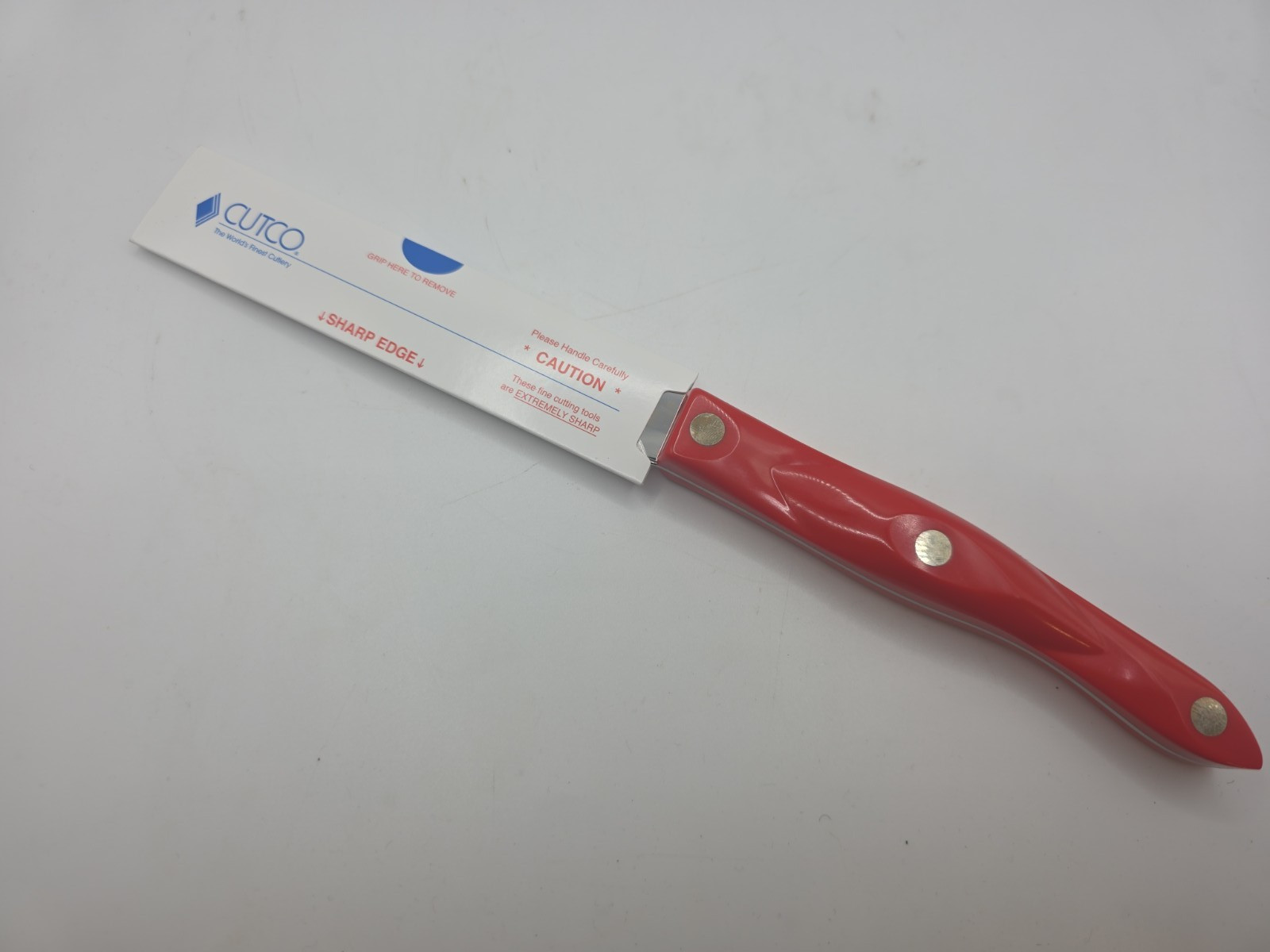 Red Handle Presentation / Promo CUTCO 3721 KL Santoku Already Engraved