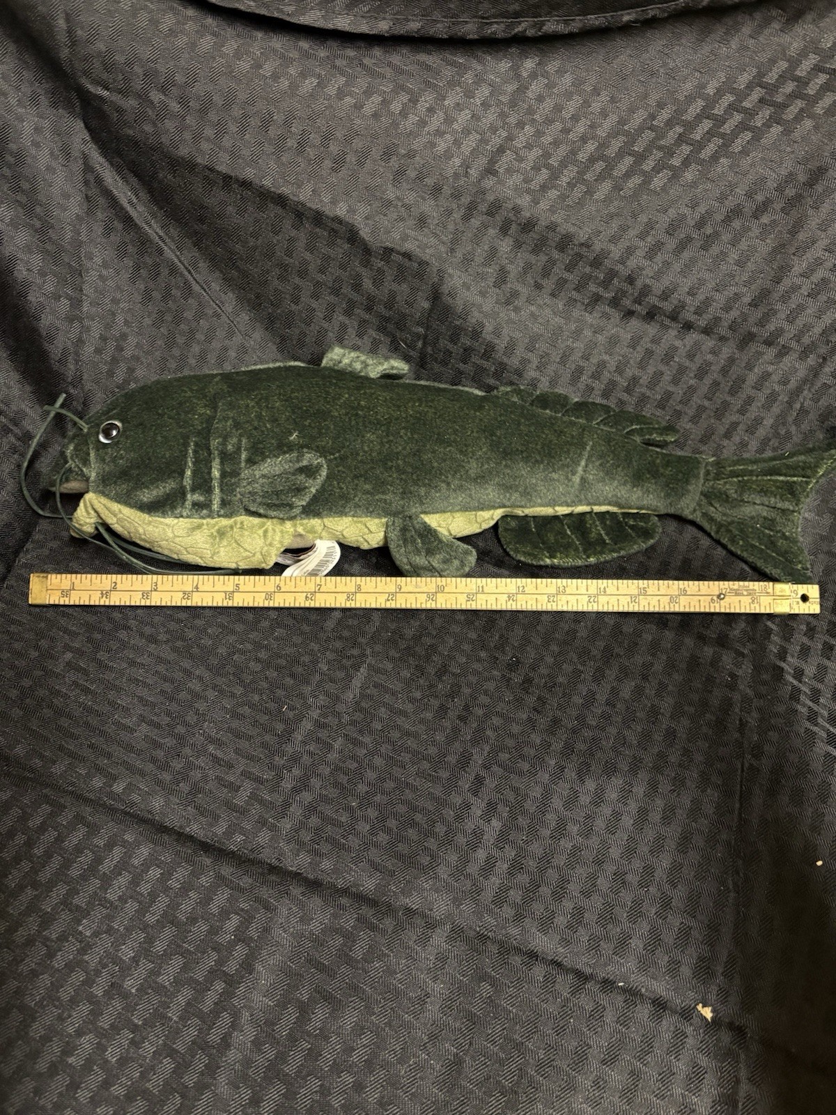 Rare Folkmanis Catfish Puppet Noodling Vintage Green Hand Puppet