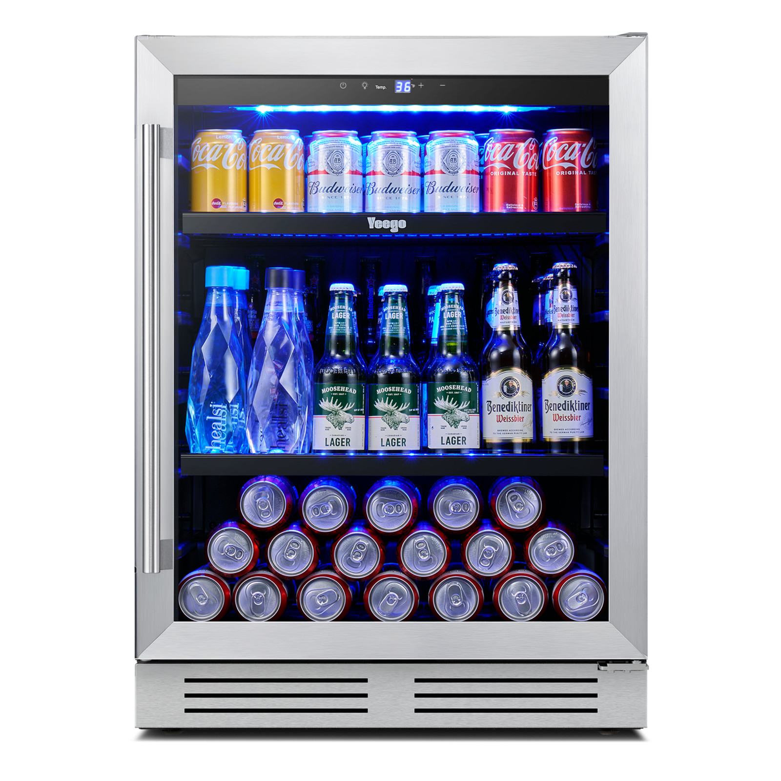 Yeego 24 Inch Beverage Beer Refrigerator 180 Cans Capacity  Home/Bar